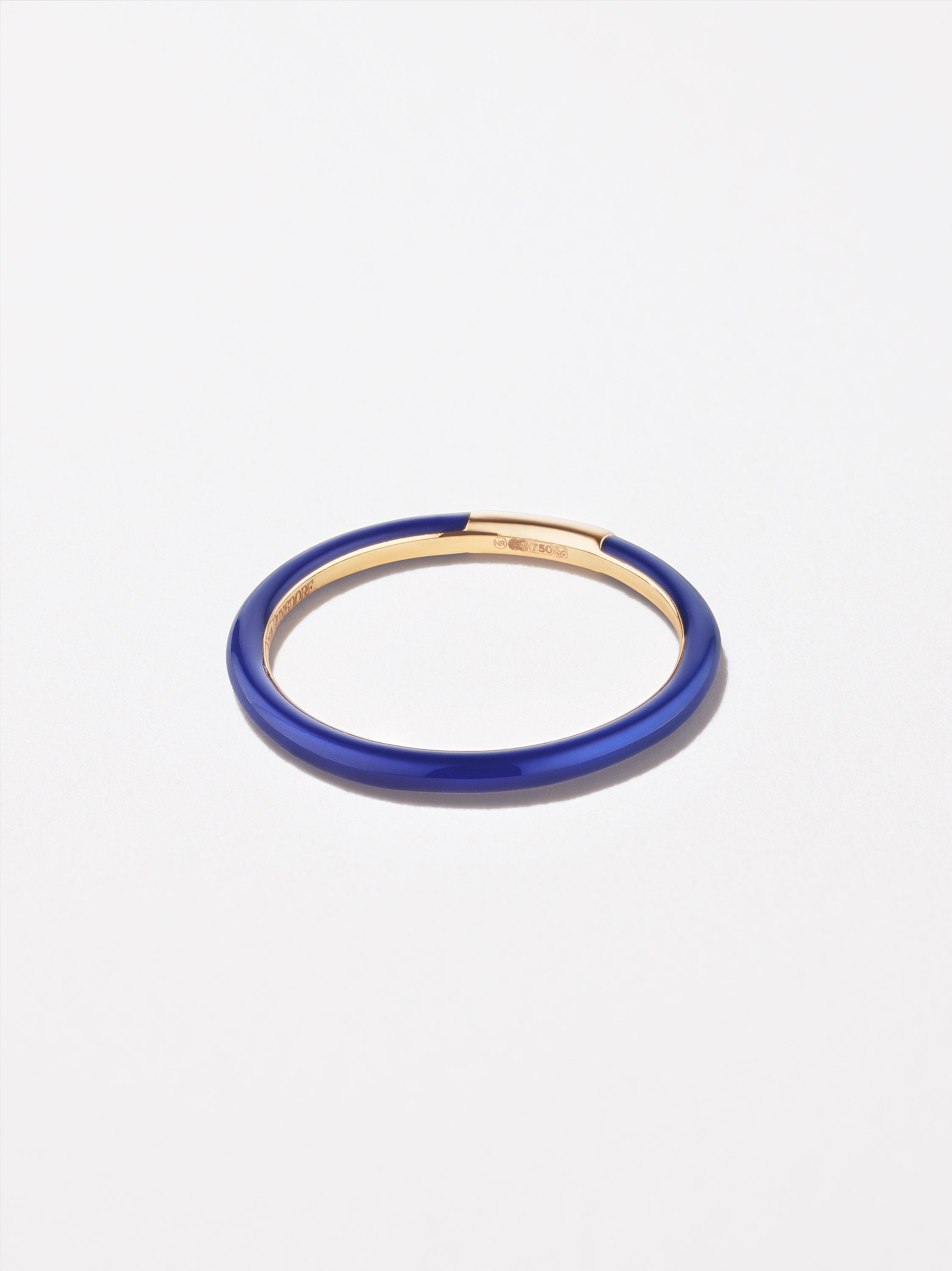 18K Rose Gold Deep Purple Enamel Band