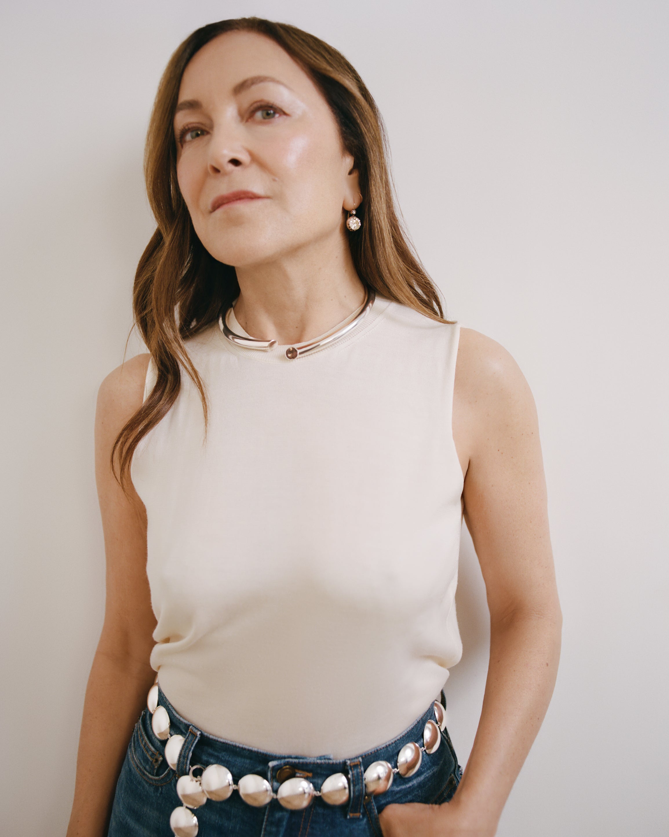 Necklace Cuff with Brown Topaz