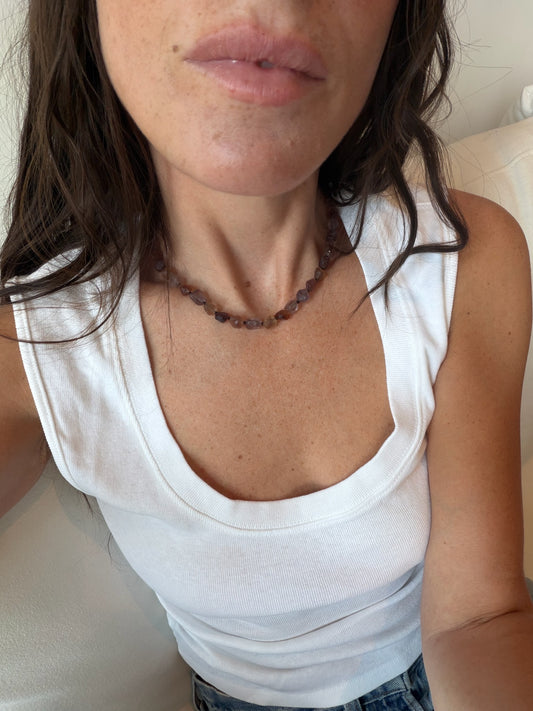 Organic Quartz Beaded Necklace
