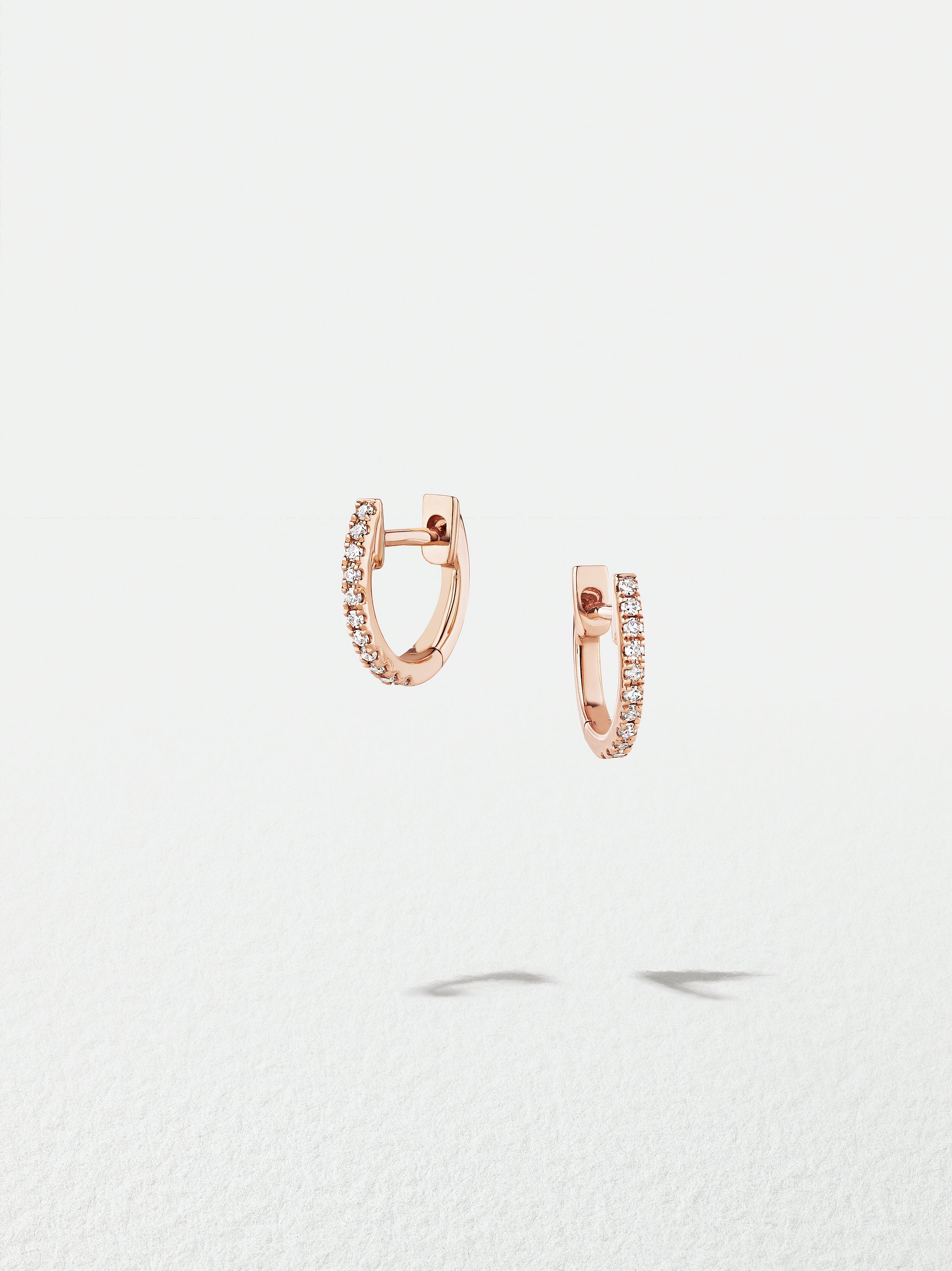 18K Petite Diamond Huggies