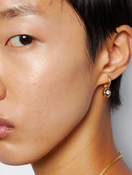 'All That Is' Round Brilliant Cut Diamond Huggies