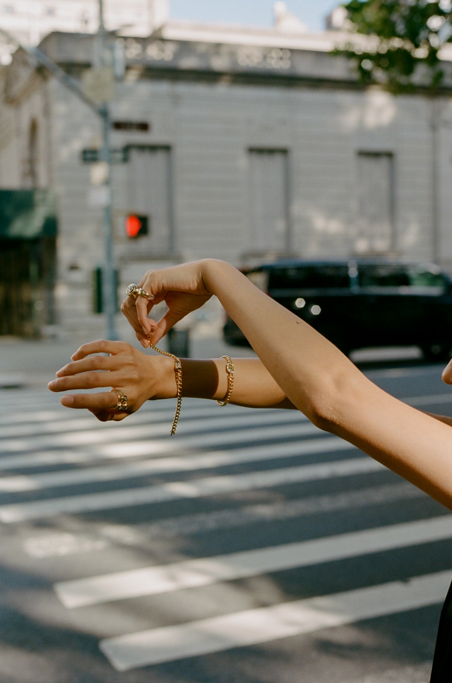 'All That Is' Emerald Cut Diamond Curb Chain Bracelet