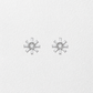 18K White Gold Straight Baguette Icy Diamond Stud