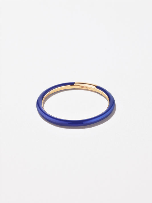 18K Rose Gold Deep Purple Enamel Band