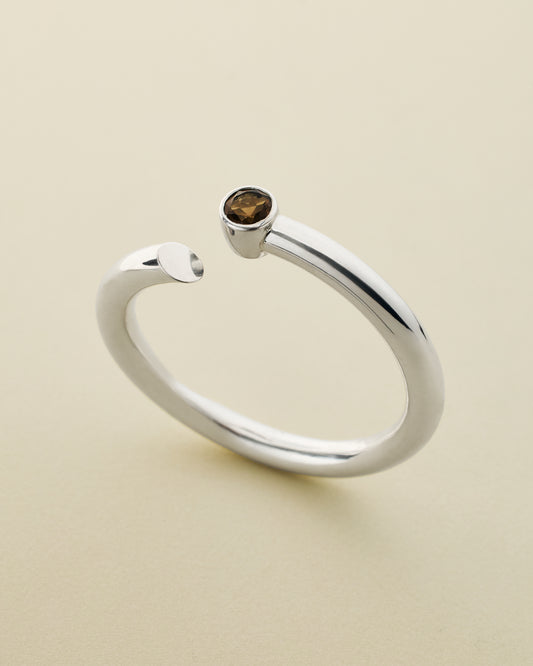 One Band Cuff with Brown Topaz