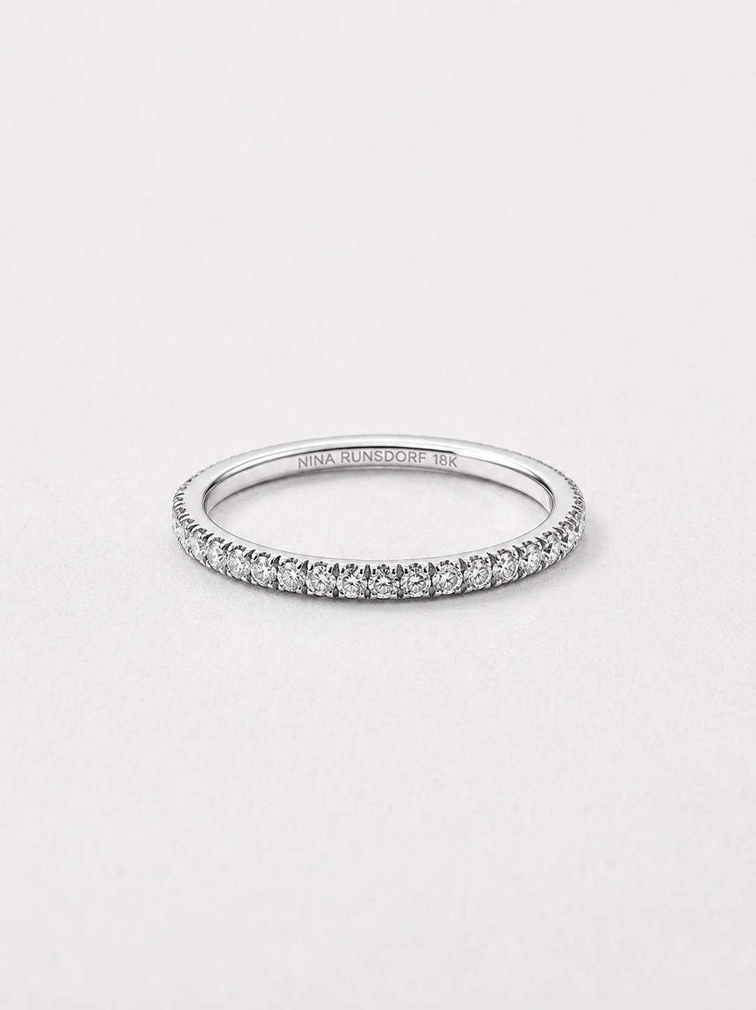 One Row Pavé Diamond Eternity Ring