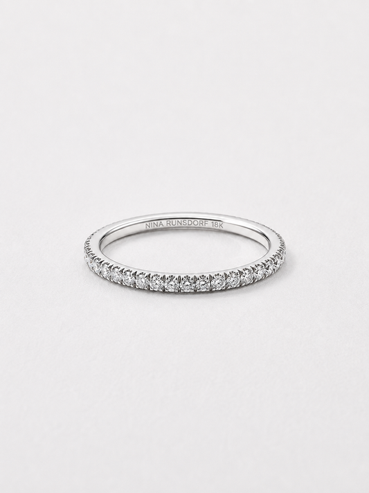 One Row Pavé Diamond Eternity Ring