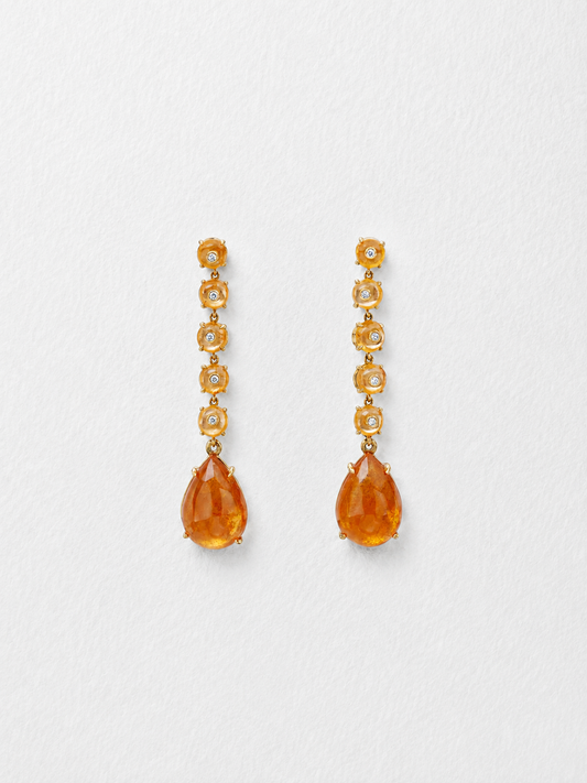 Spessartite Garnet Drop Earrings