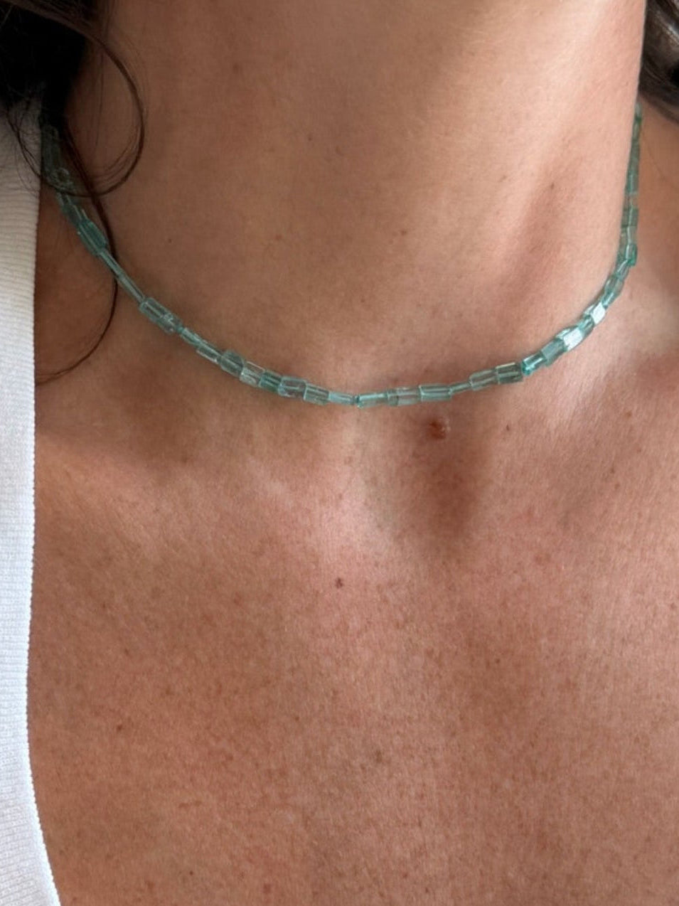 Apatite Column Necklace