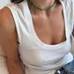 Faceted Emerald Necklace