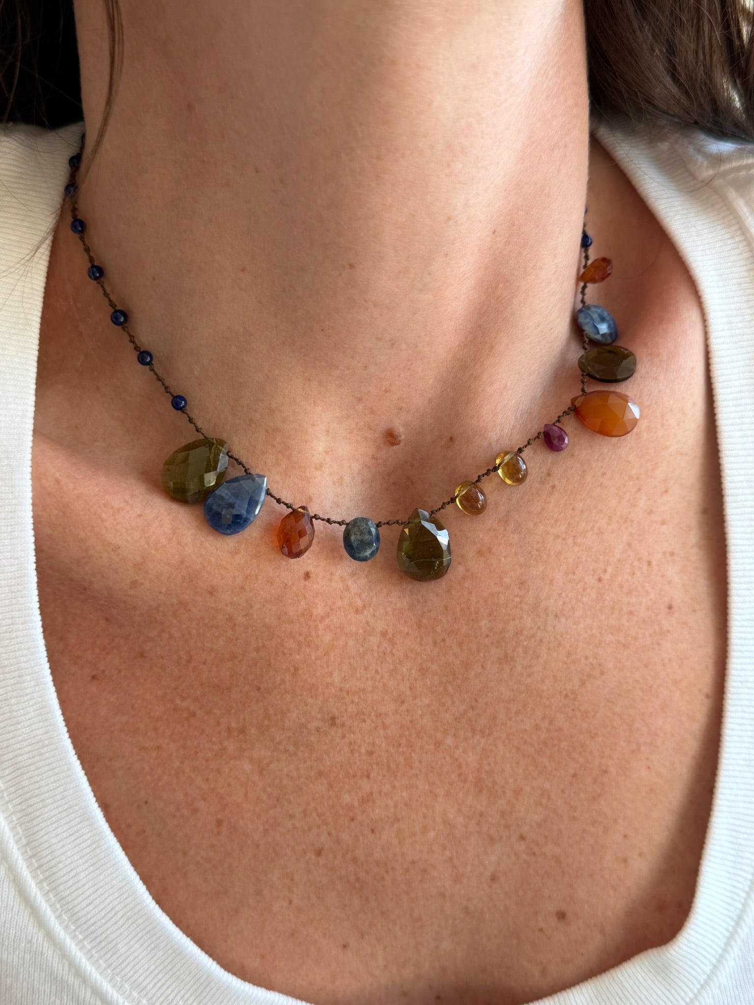 Citrine Tourmaline Mix Necklace