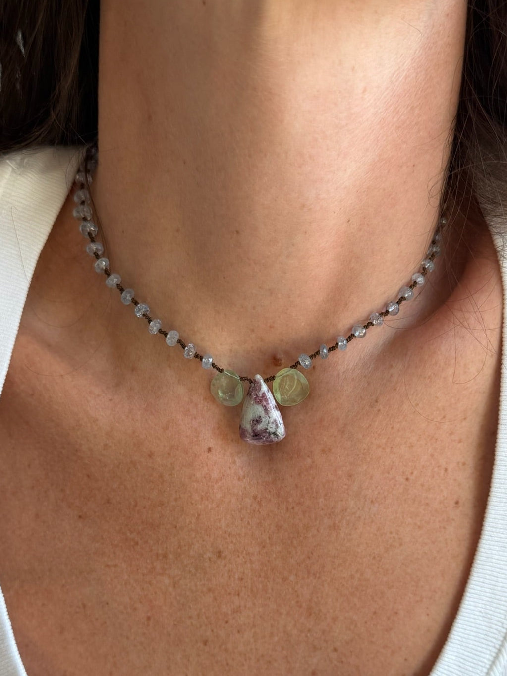 Iolite and Tourmaline Necklace