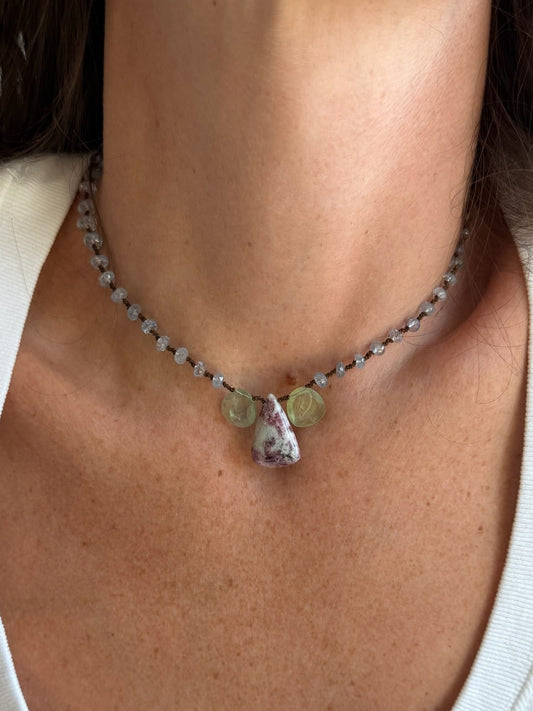 Iolite and Tourmaline Necklace