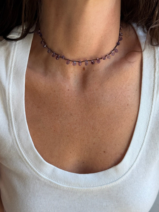 Dewdrop Amethyst Necklace