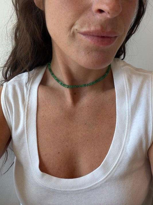 Faceted Emerald Necklace