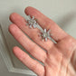 18K White Gold Straight Baguette Icy Diamond Stud