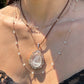 18K Rose Gold Rock Crystal Rosecut Modern Cut Diamond Pendant