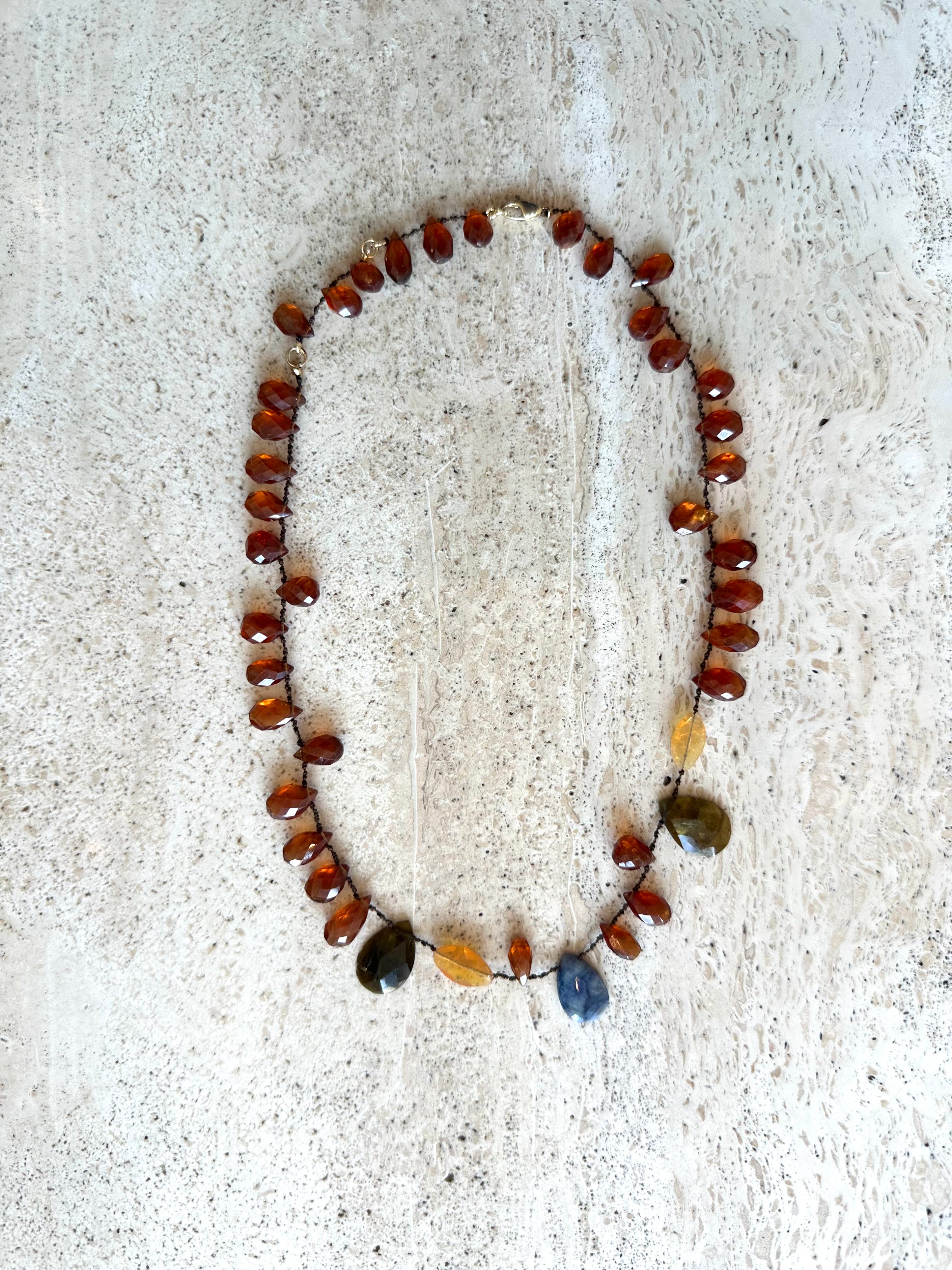 Citrine Tourmaline Mix Necklace