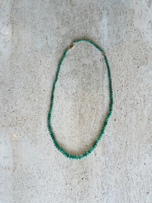 Faceted Emerald Necklace