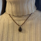 18K White Gold Smokey Brown Topaz and Baguette Pendant