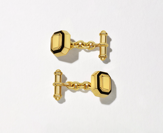 18K Solid Yellow Gold Cufflinks