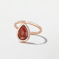 18K Rose Gold Garnet Mini Calla Flip Ring