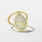 18K Yellow Gold Large Opal Calla Flip Ring