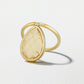 18K Yellow Gold Large Yellow Citrine Calla Flip Ring