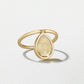 18K Yellow Gold Medium Light Yellow Citrine Calla Flip Ring