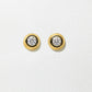 18K Yellow Gold Round Brilliant Cut Diamond Studs