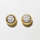 18K Yellow Gold Round Brilliant Cut Diamond Studs