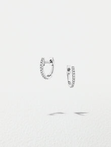 18K Petite Diamond Huggies