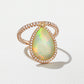 18K Rose Gold Opal Flip Ring with Pavé Diamonds