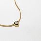 18K Yellow Gold Heart Cut Diamond Sliding Pendant Necklace