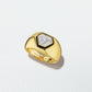 18K Yellow Gold Shield Cut Diamond Pinky Ring