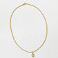 18K Yellow Gold Pearshape Diamond Pendant Necklace