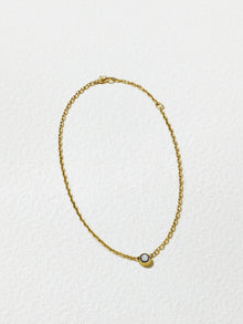 18K Yellow Gold Brilliant Diamond Chain Necklace