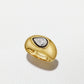 18K Yellow Gold Pearshape Diamond Pointer Ring
