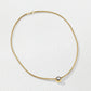 18K Yellow Gold Round Brilliant Cut Diamond Sliding Pendant Necklace