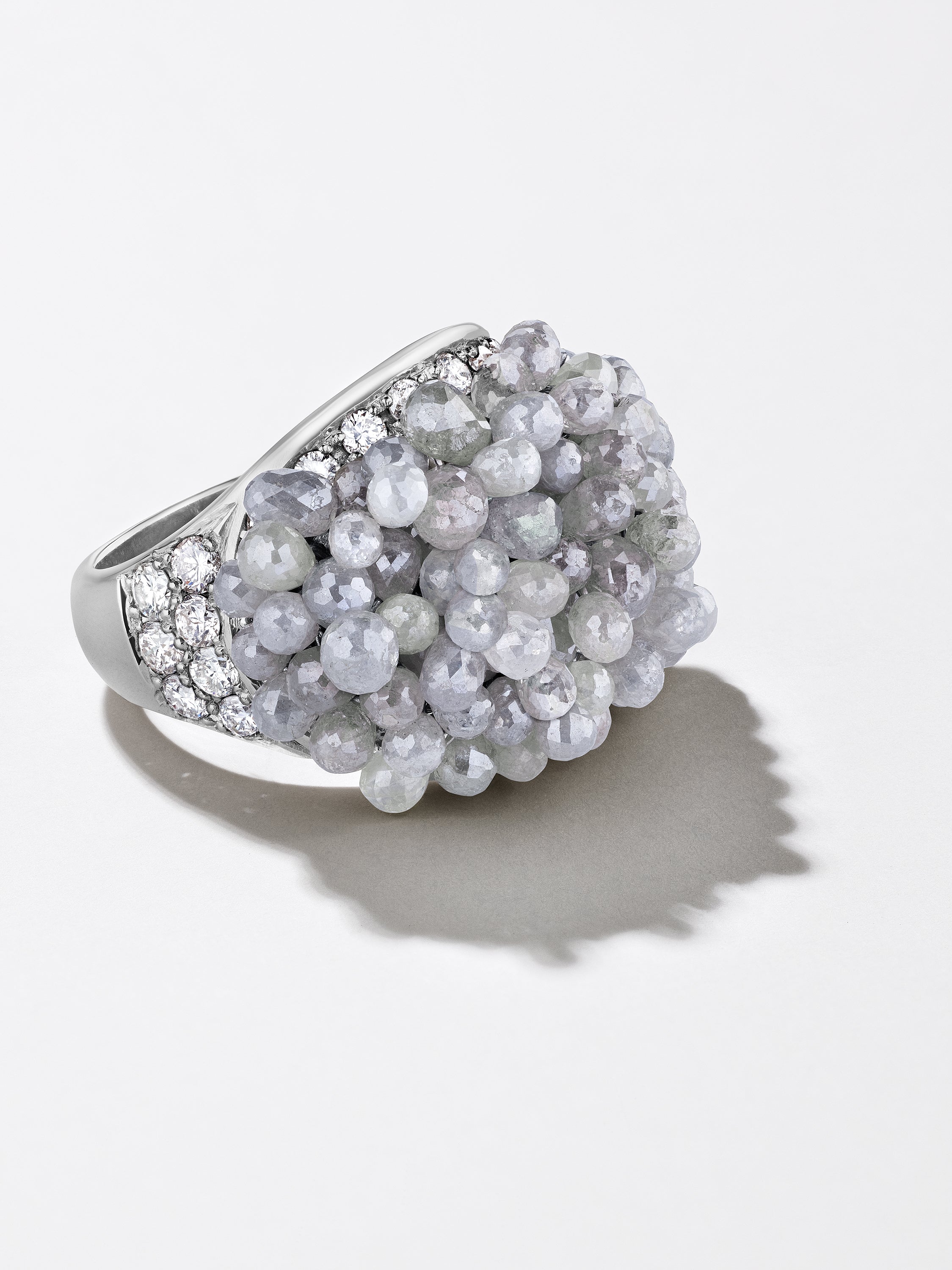 Clair de Lune Grey Diamond Fringe Ring