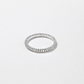 18K White Gold Three Row Diamond Eternity Band