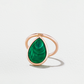 18K Rose Gold Large Malachite Calla Flip Ring