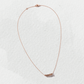 18K Rose Gold Brown Diamond Bead Necklace