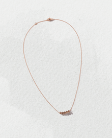 18K Rose Gold Brown Diamond Bead Necklace