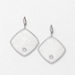 18K White Gold Carved Icy Jade Earrings with Pave Diamonds