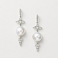 Baroque Pearl and Diamond Earrings