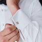 18K Yellow Gold Radiant Cut Diamond Cufflinks