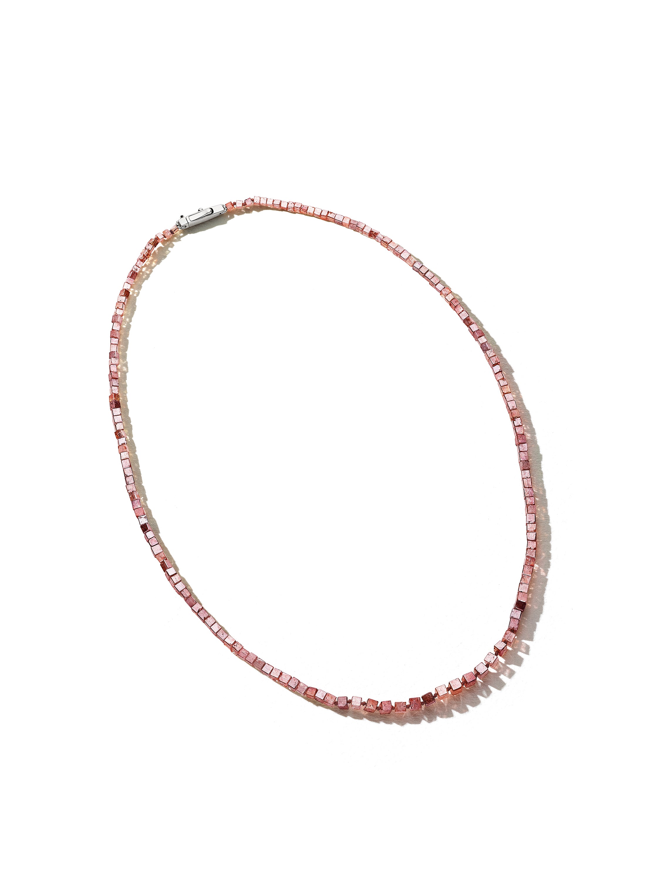 50.2ct Pink Square Diamond Bead Necklace