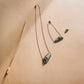 18K Rose Gold Mixshape Brown Diamonds, Square Emeralds, and Tree Opal Necklace