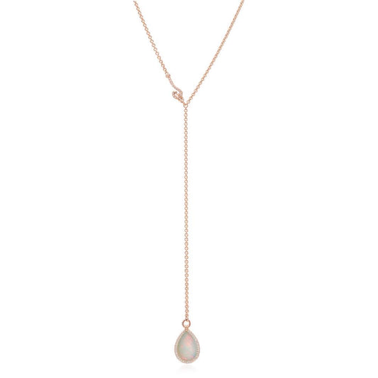 Opal and Diamond Flip Necklace
